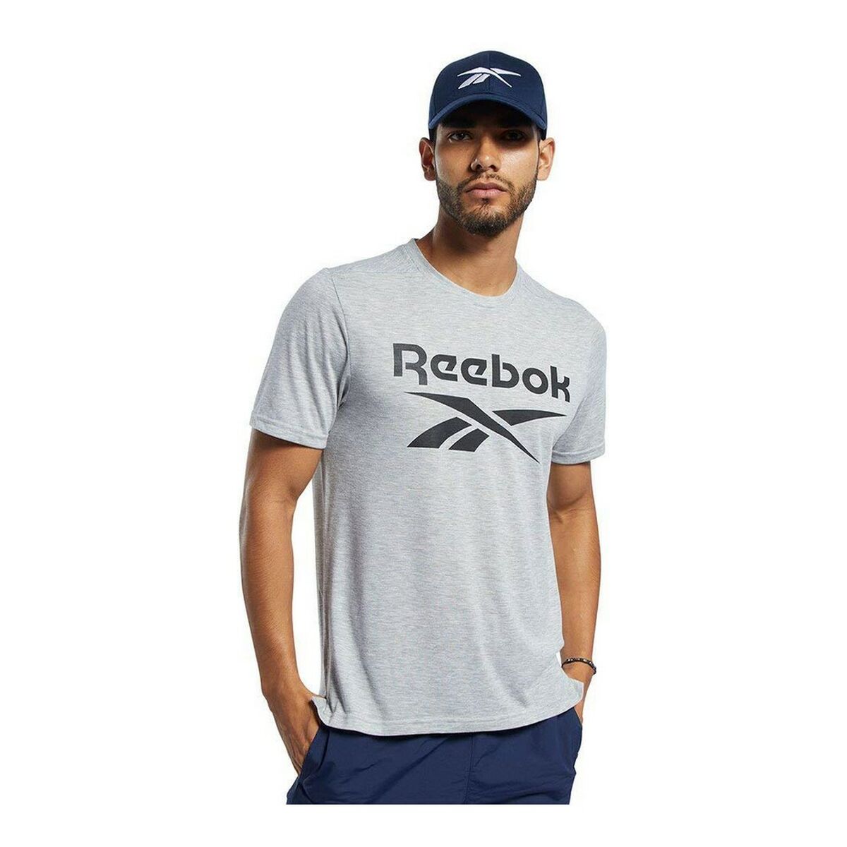 T-shirt med kortärm Herr Reebok Workout Ready Supremium Grå - 9