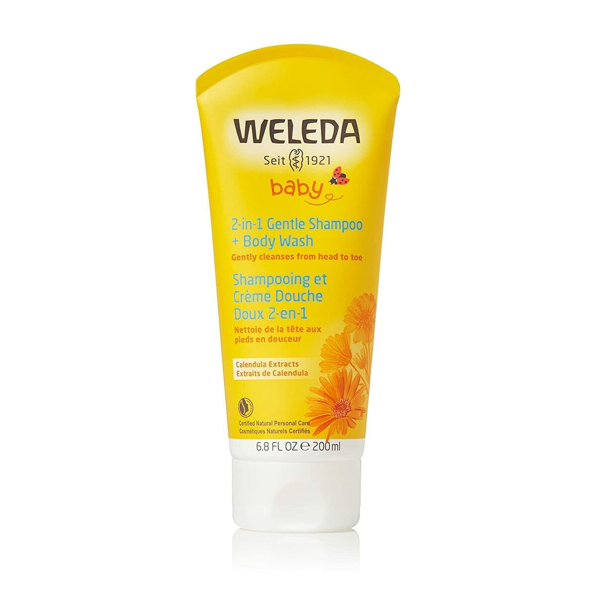 2-i-1 Gel och schampo Weleda Baby 200 ml Ringblomma