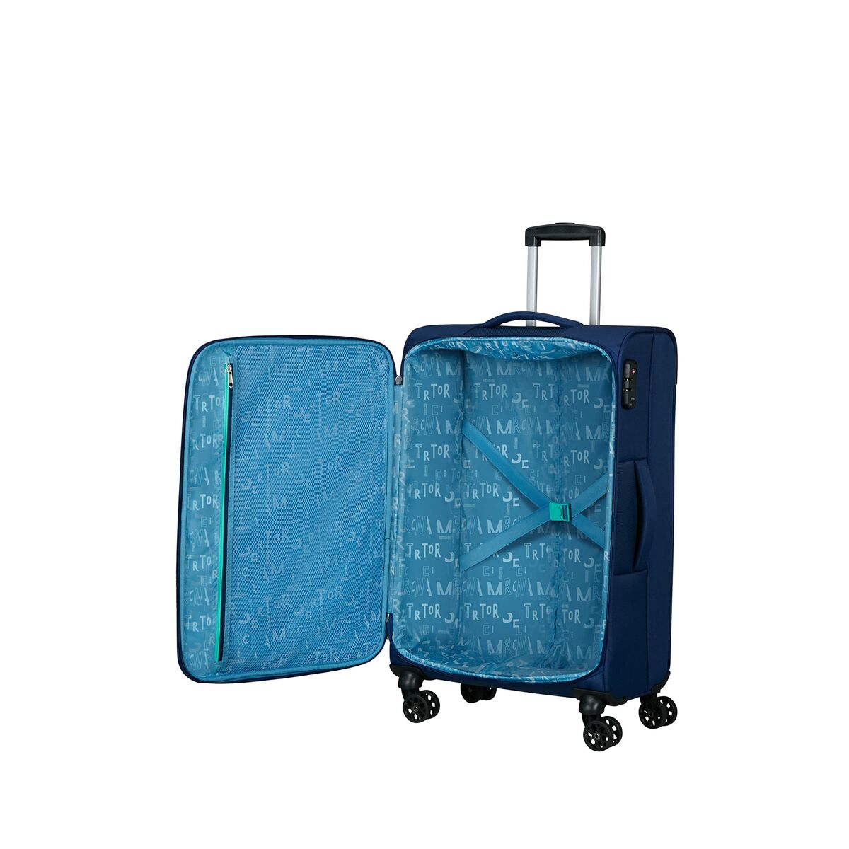 Kabinväska American Tourister 146675-6636 Blå 61 L 68 x 43 x 25 cm - 4