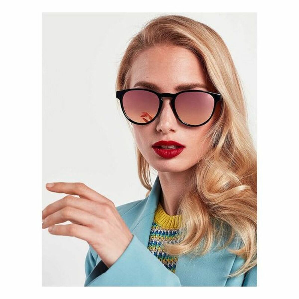 Unisexsolglasögon Crush Rose Gold Hawkers Ø 145 mm - 3