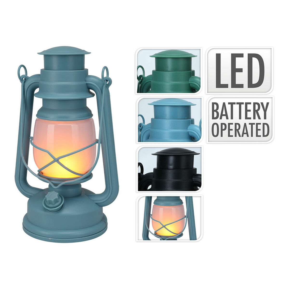 LED-lykta Lumineo Blå Grön Blå/Grön Aluminium 24,5 cm - 2