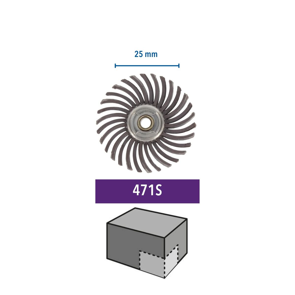 Abrasive Brush Dremel S471 Ø 25 mm 36 g - 6