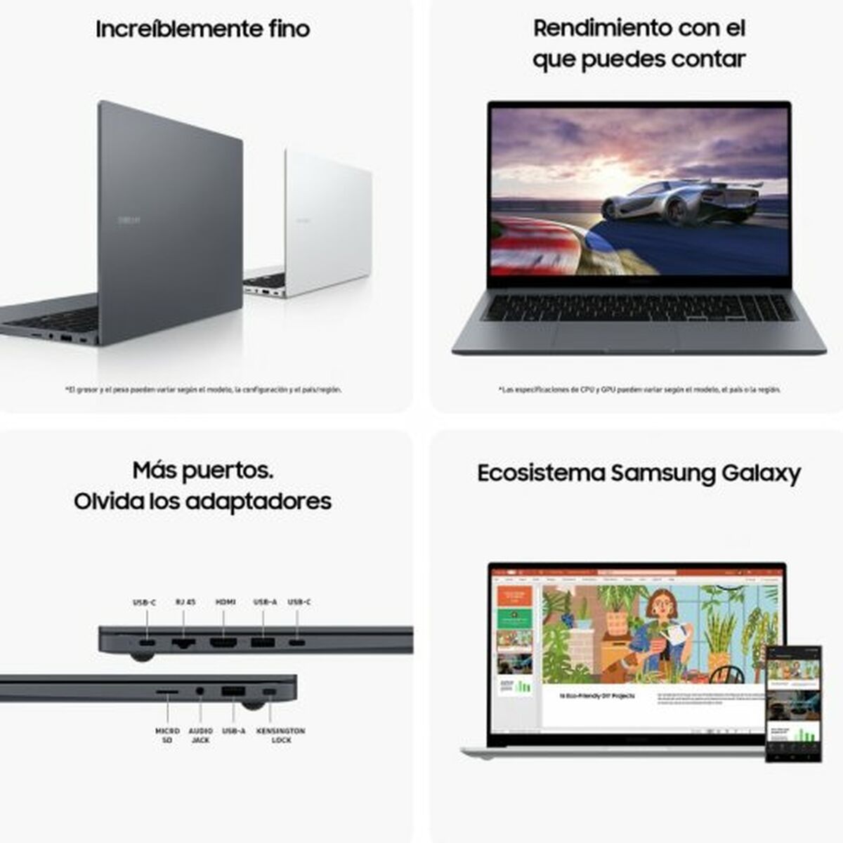 Bärbar dator Samsung Book4 15 NP750XGK-KG1ES 15,6" 8 GB RAM 512 GB SSD 1,4 GHz - 7