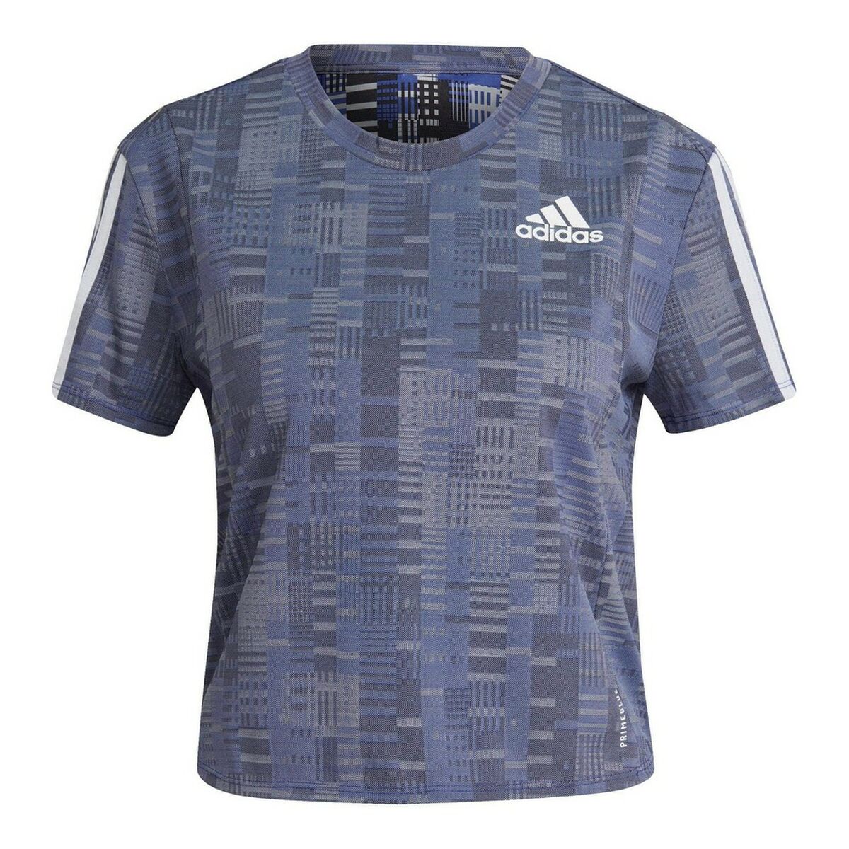 T-shirt med kortärm Dam Adidas Own The Run Stålblått - 17