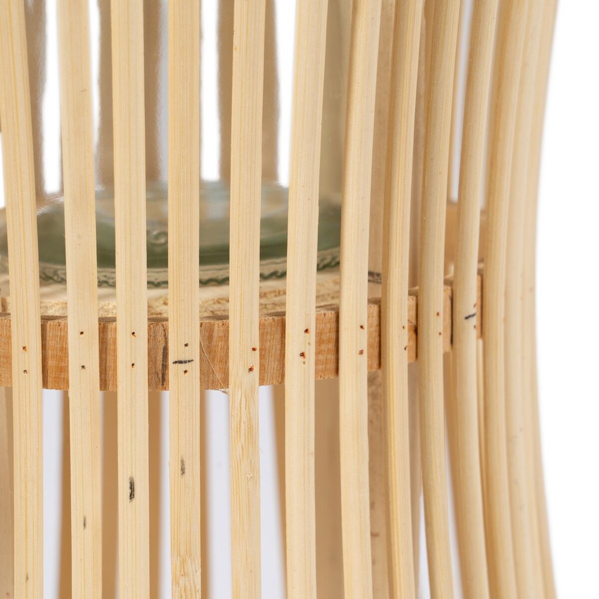 Lykta Naturell Bambu Glas 16 x 16 x 40 cm - 5