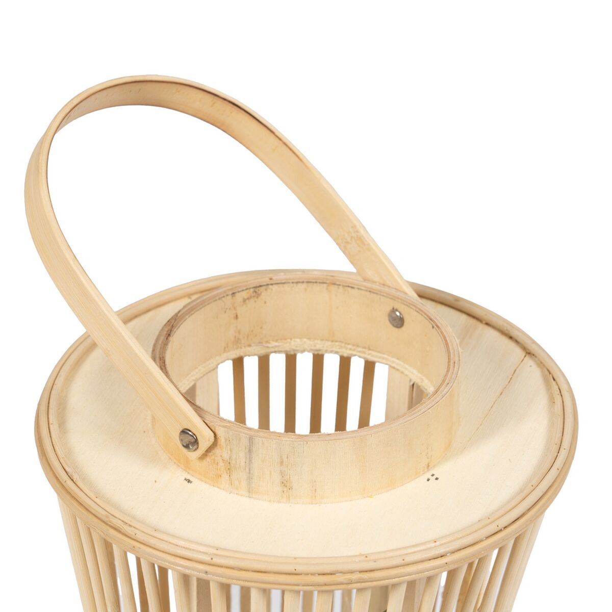 Lykta Naturell Bambu Glas 16 x 16 x 40 cm - 3