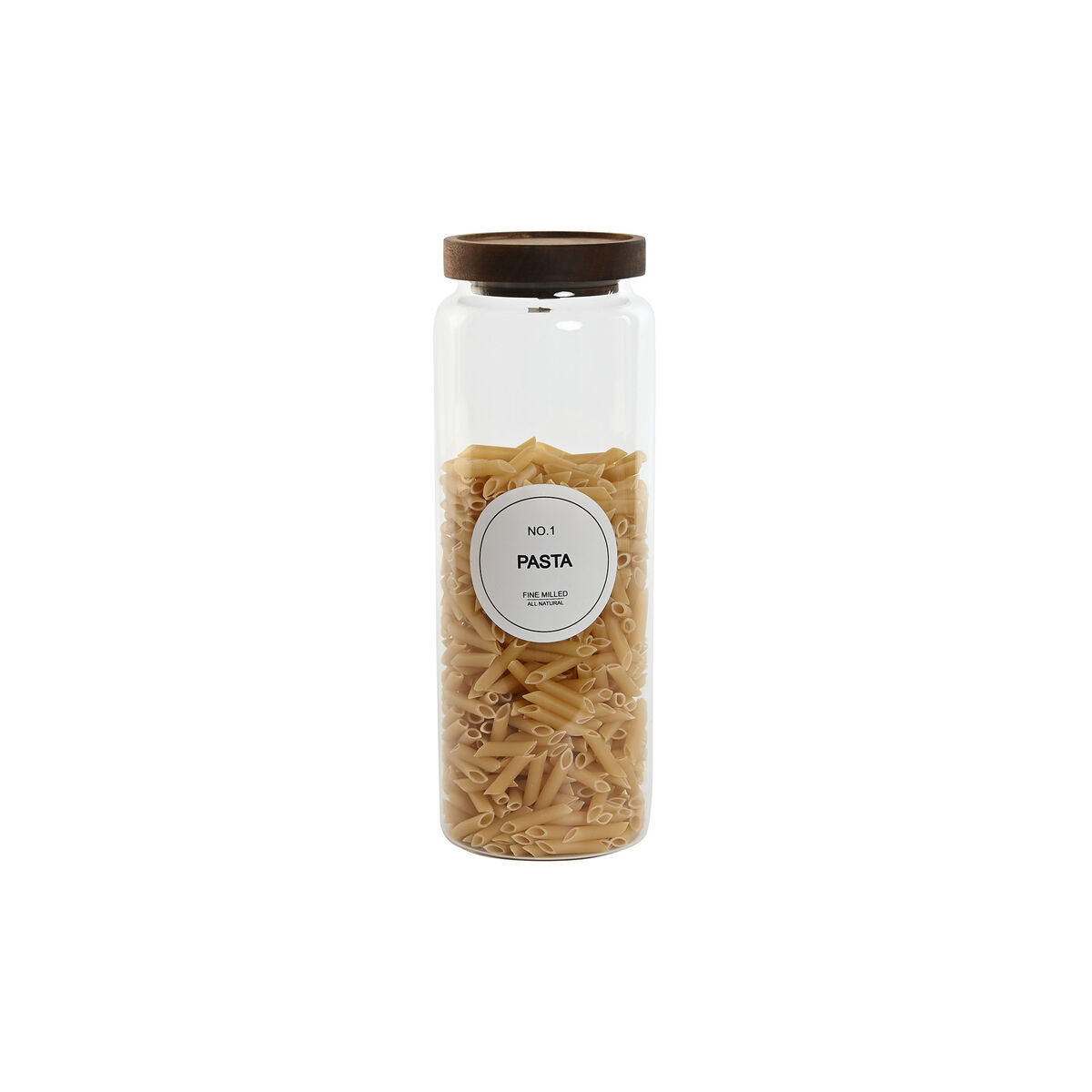 Uppsättning med 4 Burkar Home ESPRIT Naturell Akaciaträ Borosilikatglas 1 L 1,3 L 1,7 L 10 x 10 x 29,5 cm - 2