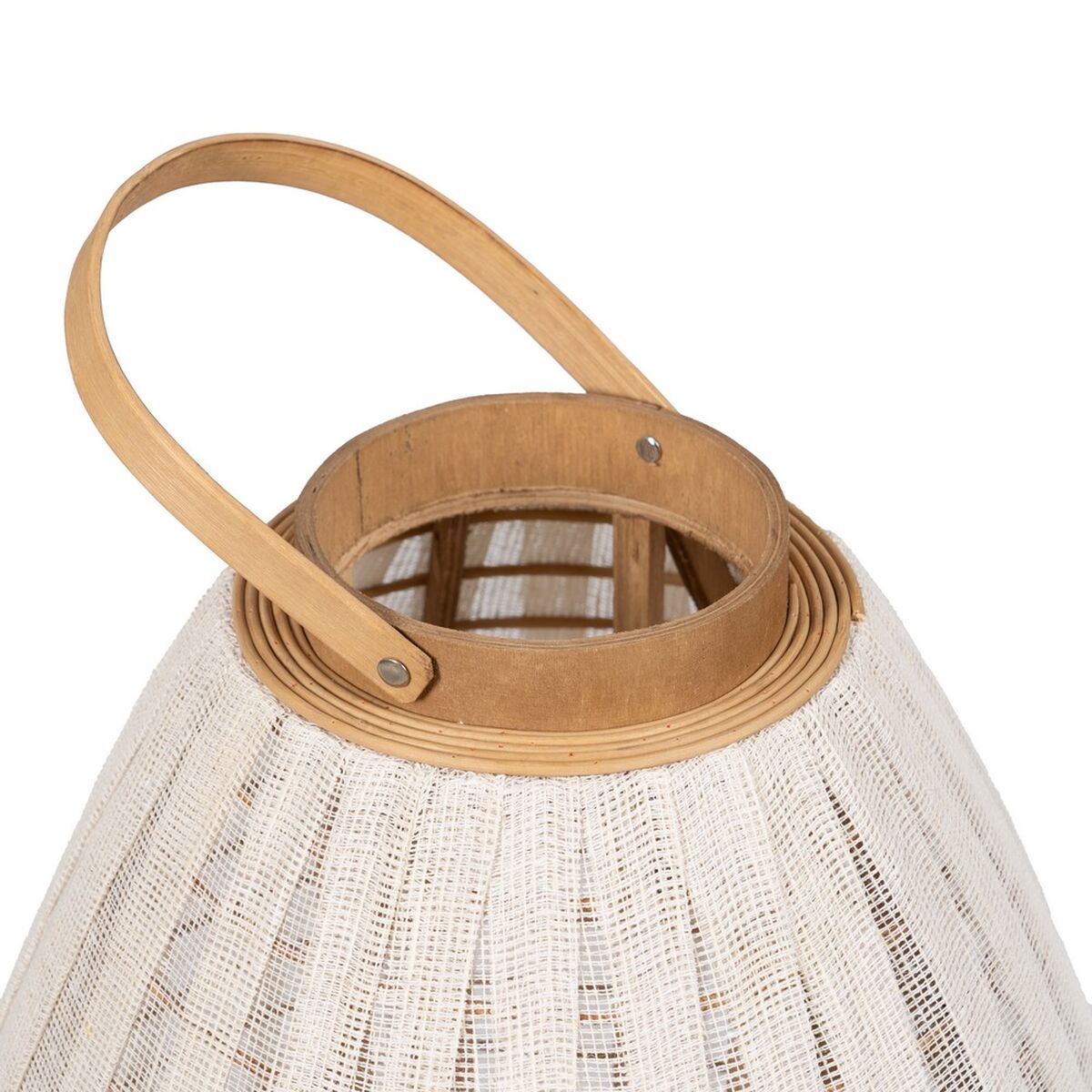Lykta Beige Naturell Bambu Glas 38 x 38 x 70 cm - 4