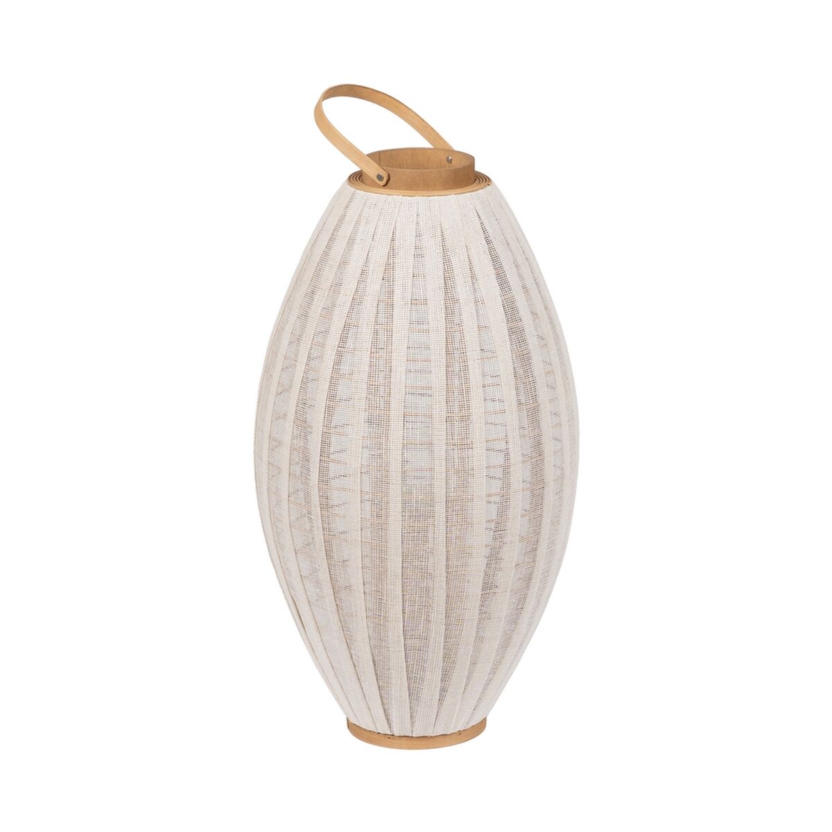 Lykta Beige Naturell Bambu Glas 38 x 38 x 70 cm