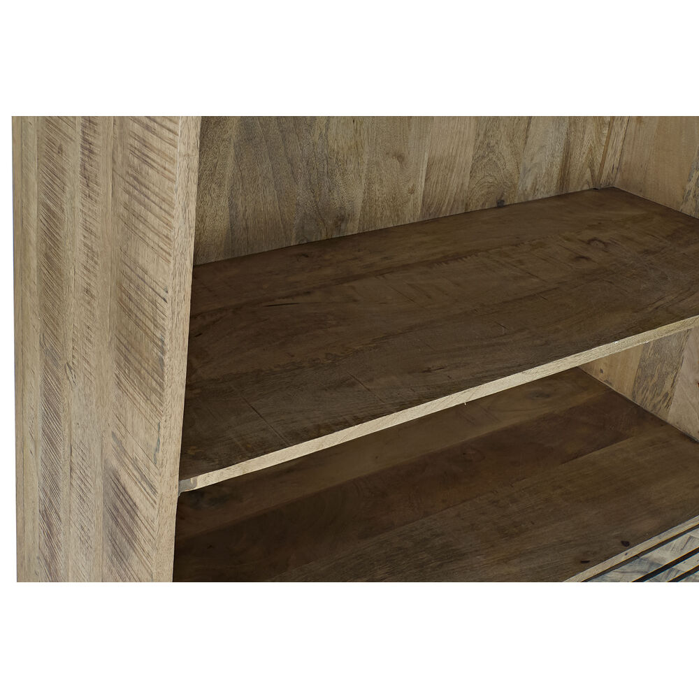Bokhylla DKD Home Decor Svart Metall Mörkbrun Mangoträ 100 x 40 x 180 cm - 5