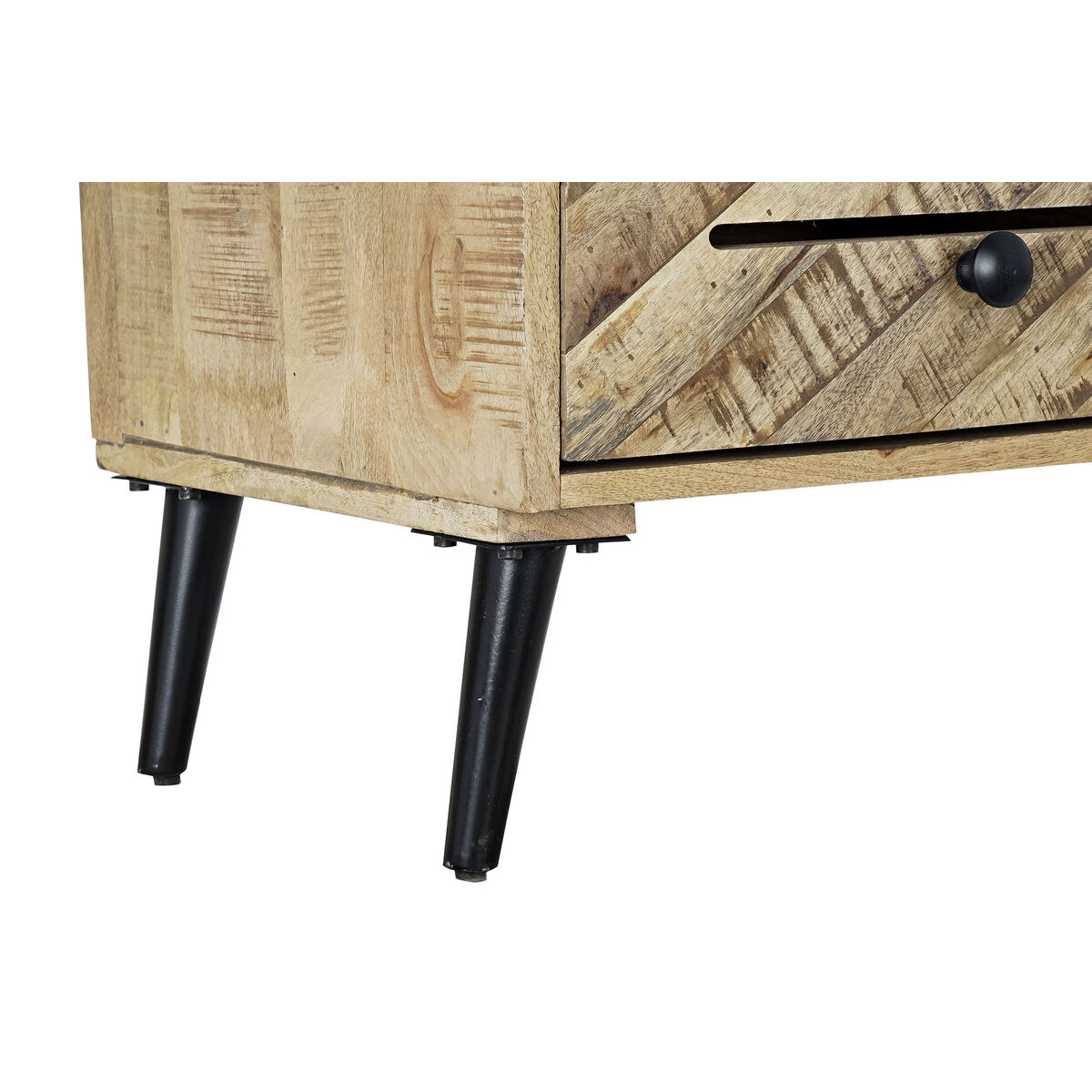 Bokhylla DKD Home Decor Svart Metall Mörkbrun Mangoträ 100 x 40 x 180 cm - 7