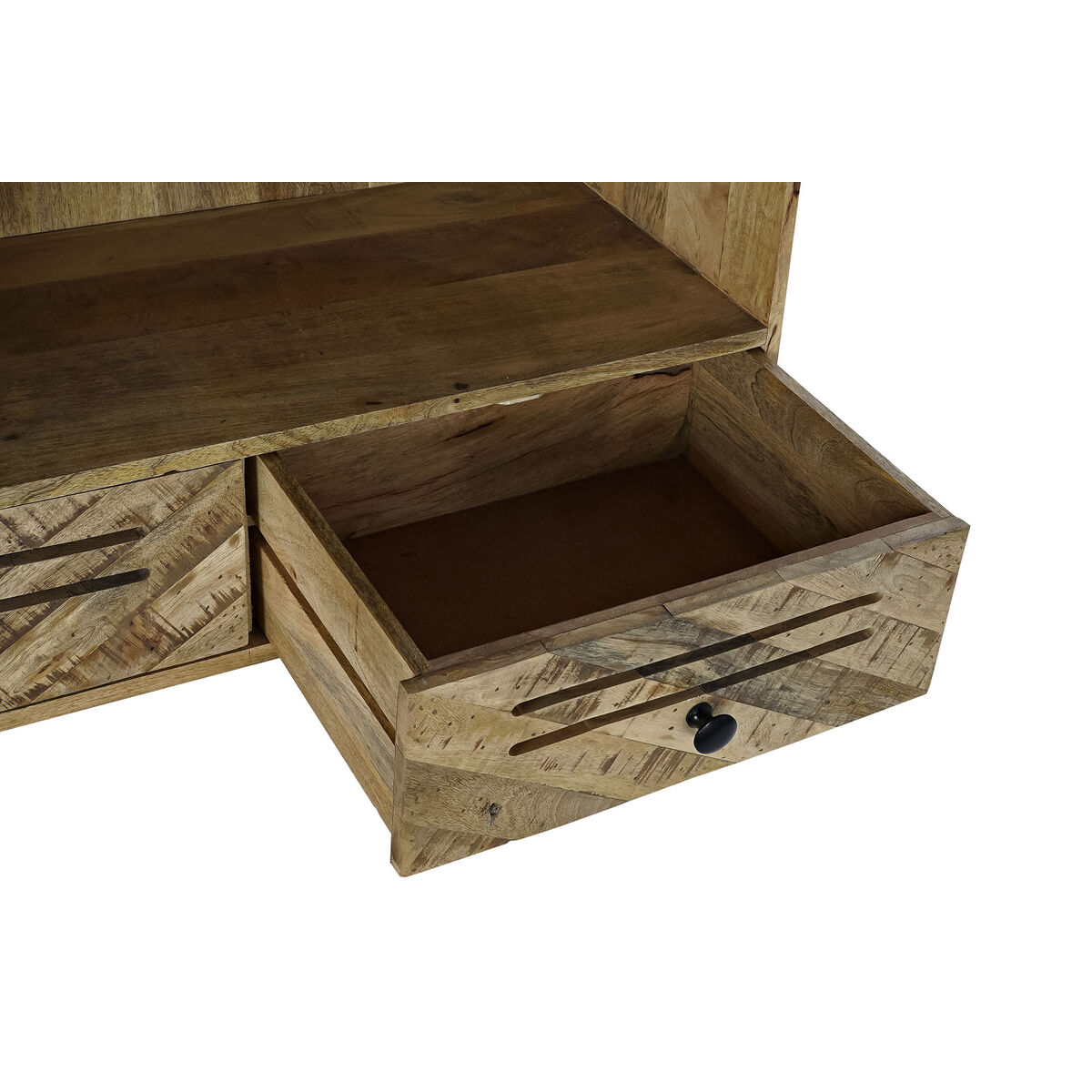 Bokhylla DKD Home Decor Svart Metall Mörkbrun Mangoträ 100 x 40 x 180 cm - 8