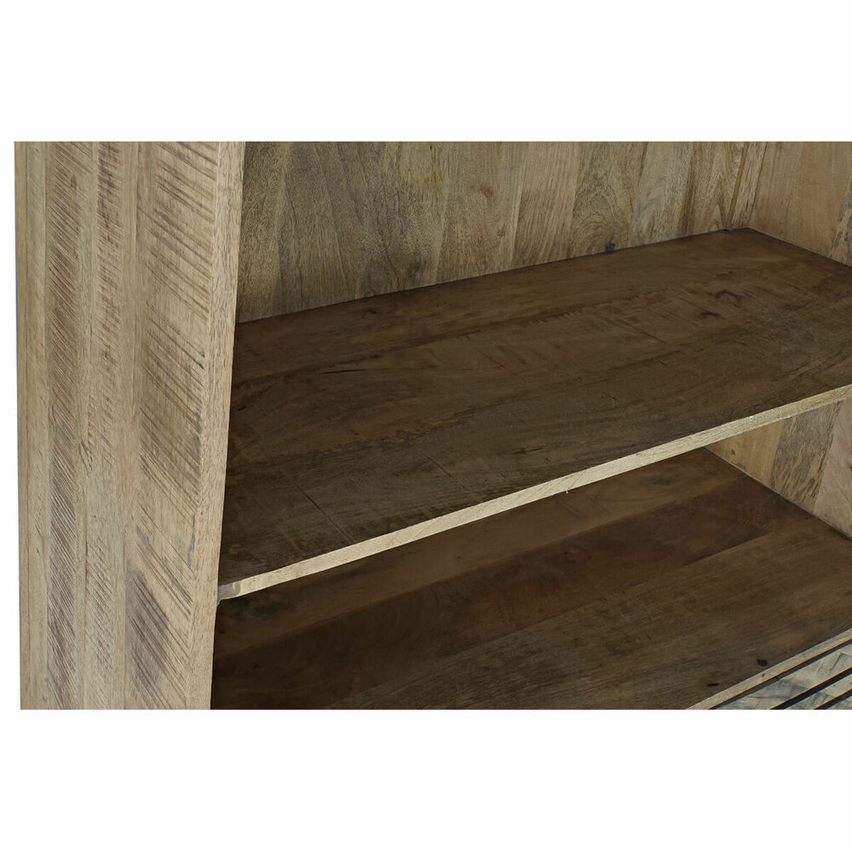 Bokhylla DKD Home Decor Svart Metall Mörkbrun Mangoträ 100 x 40 x 180 cm - 10