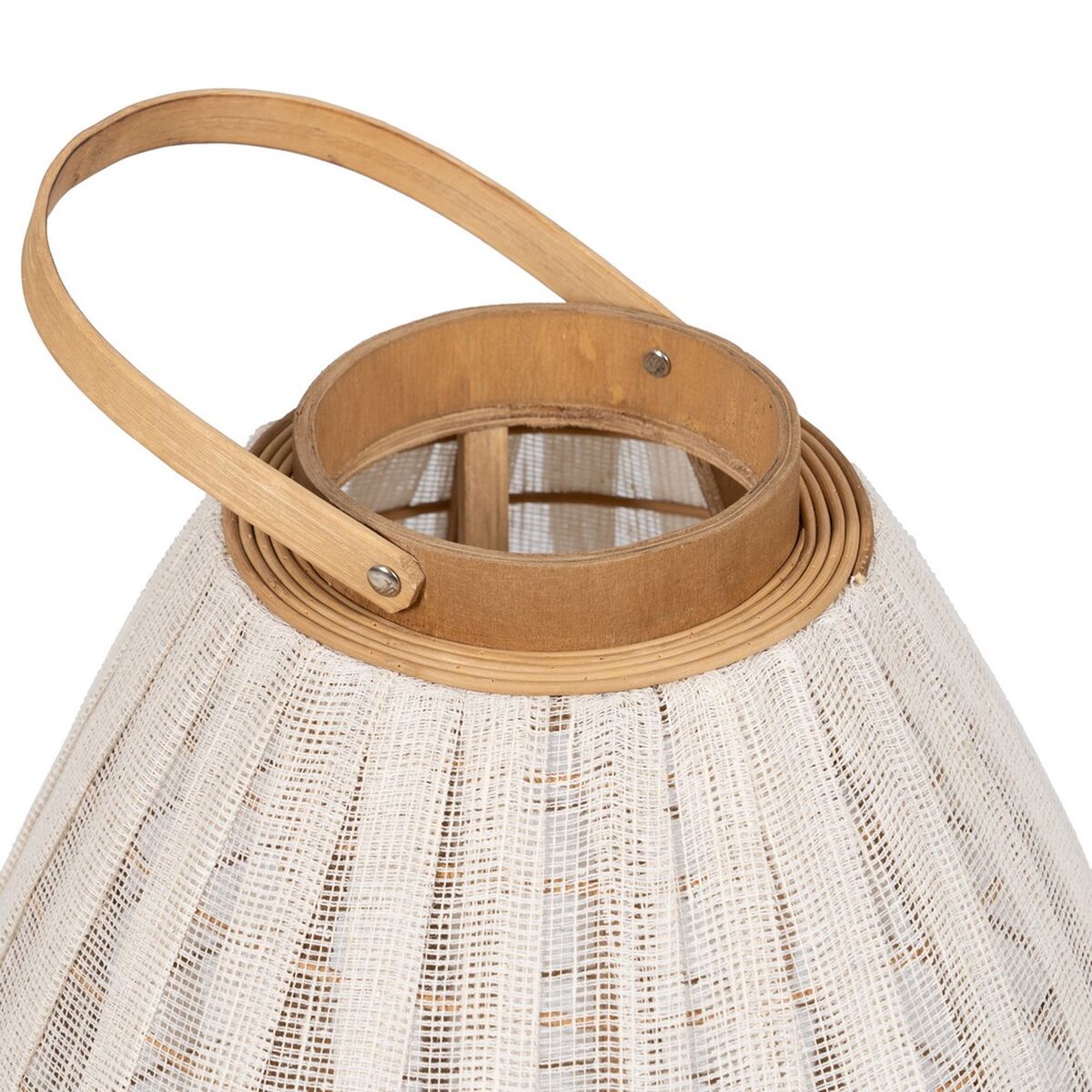 Lykta Beige Naturell Bambu Glas 36 x 36 x 56 cm - 4