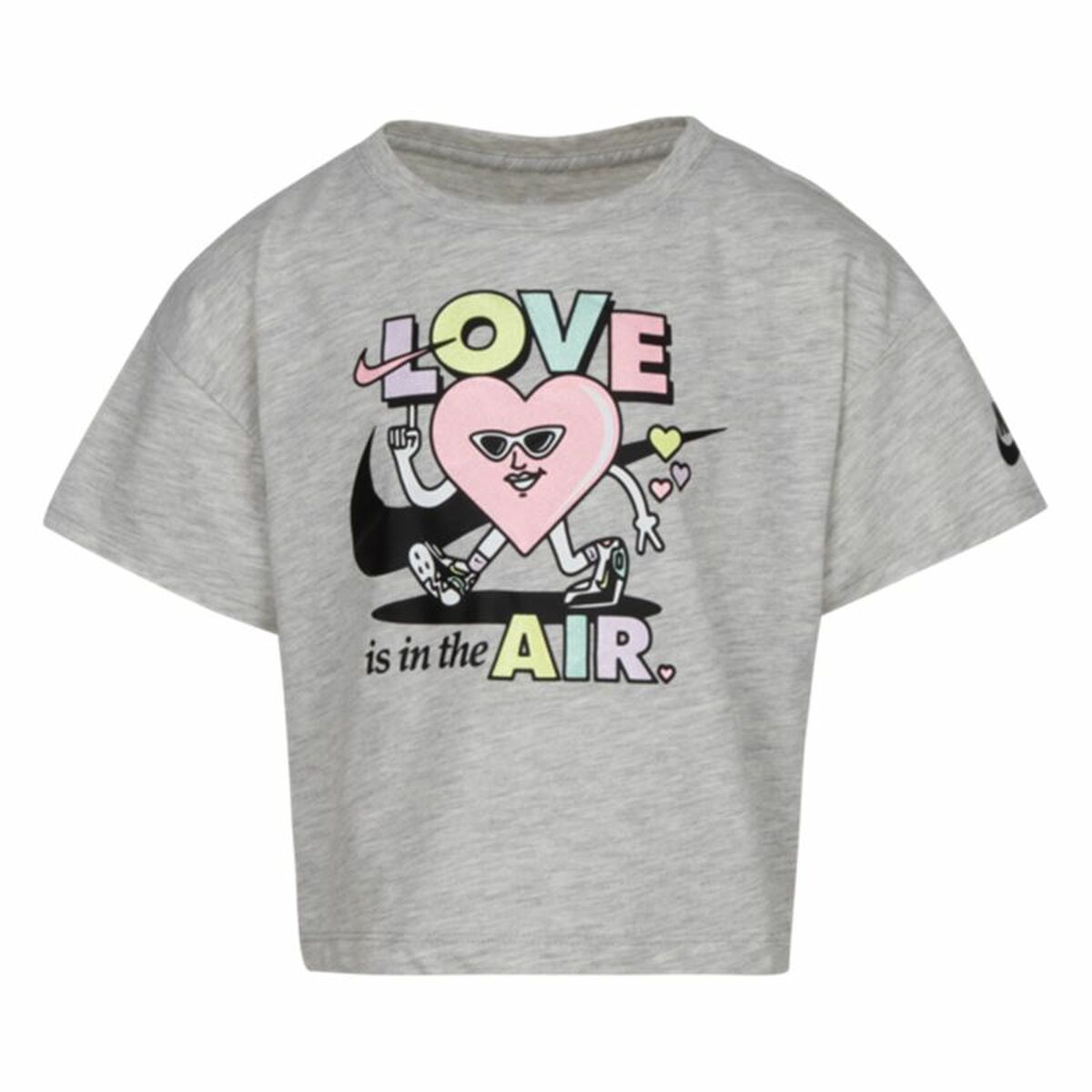 Barn T-shirt med kortärm Nike Knit  Grå - 5