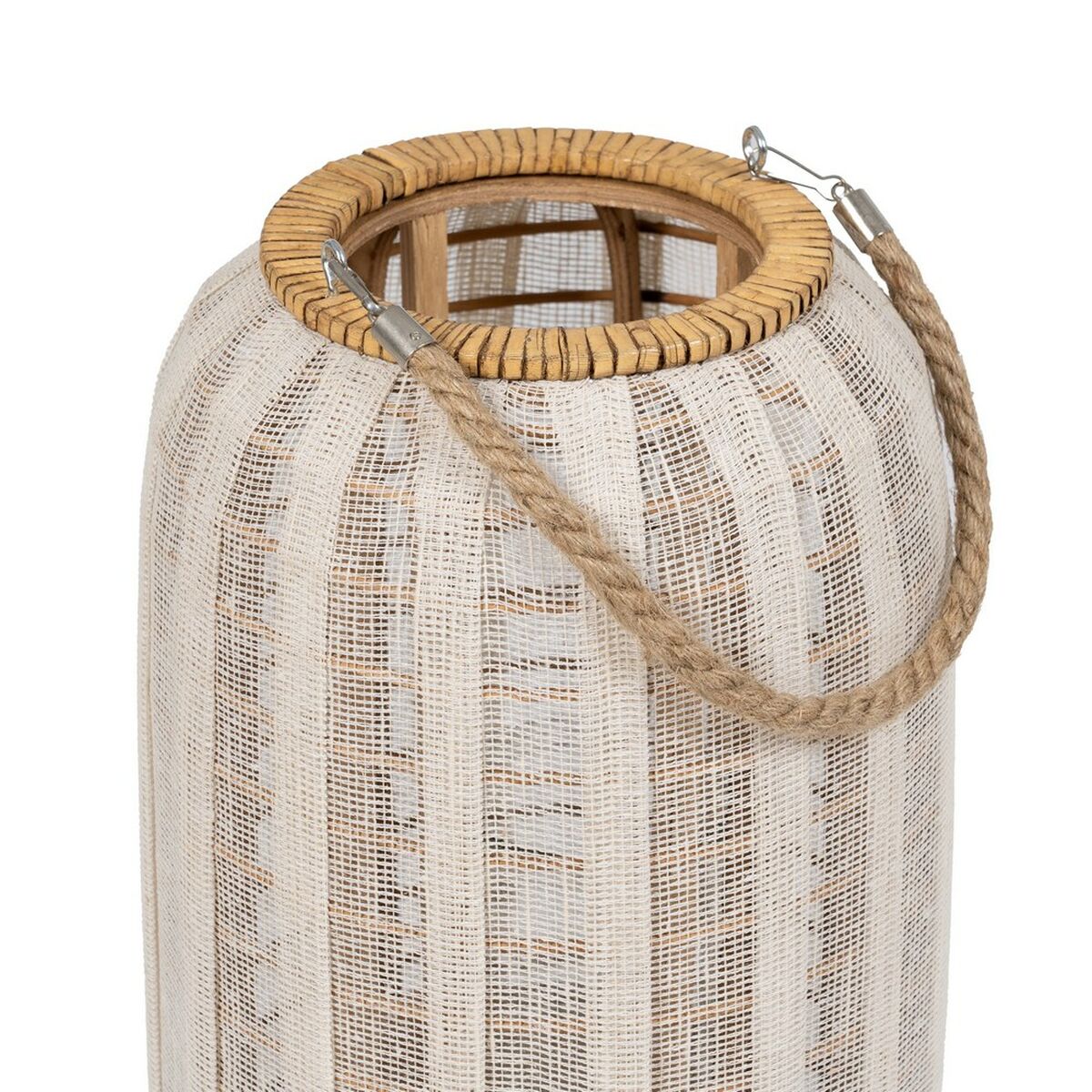 Lykta Beige Naturell Bambu Glas 25 x 25 x 45 cm - 3