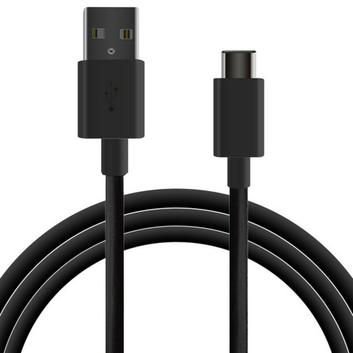 USB-C-kabel till USB KSIX 1 m Svart - 3
