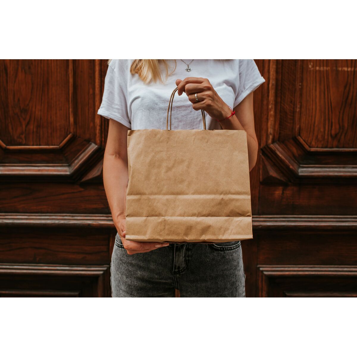 Papperskasse Algon Kraft 26 x 17 x 26 cm (24 antal) - 3