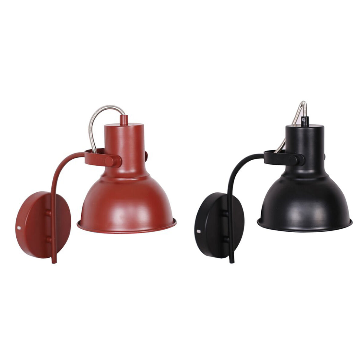 Vägglampa DKD Home Decor 15 x 20 x 28 cm 16,5 x 26 x 28 cm Röd Svart Metall 220 V 50 W Loft (2 antal) - 3