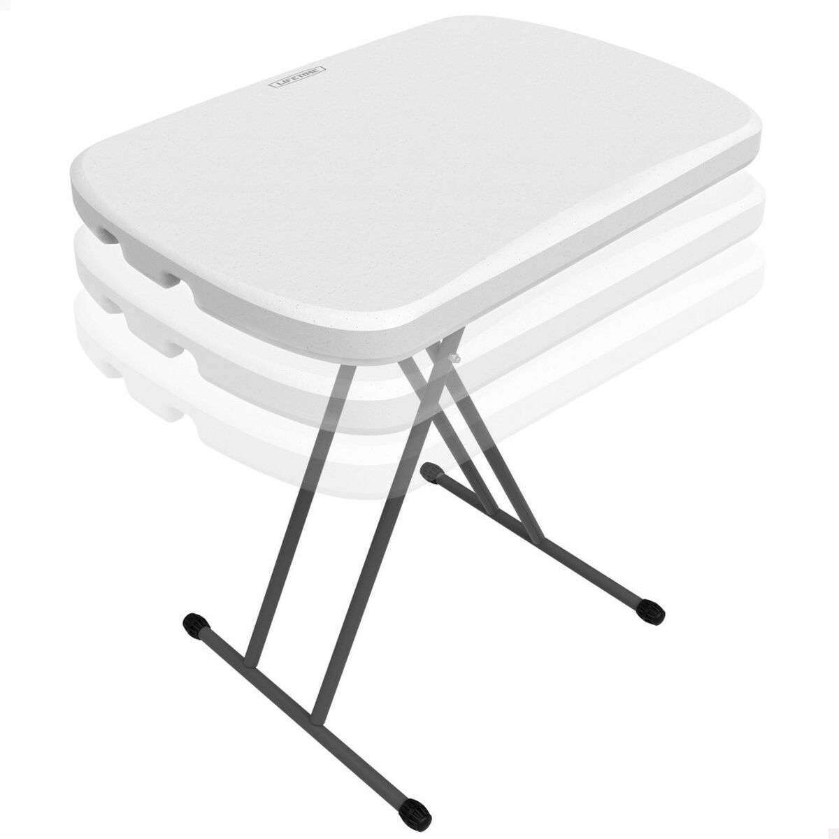Picknickbord Lifetime Vit Stål HDPE 66 x 71 x 46 cm - 7