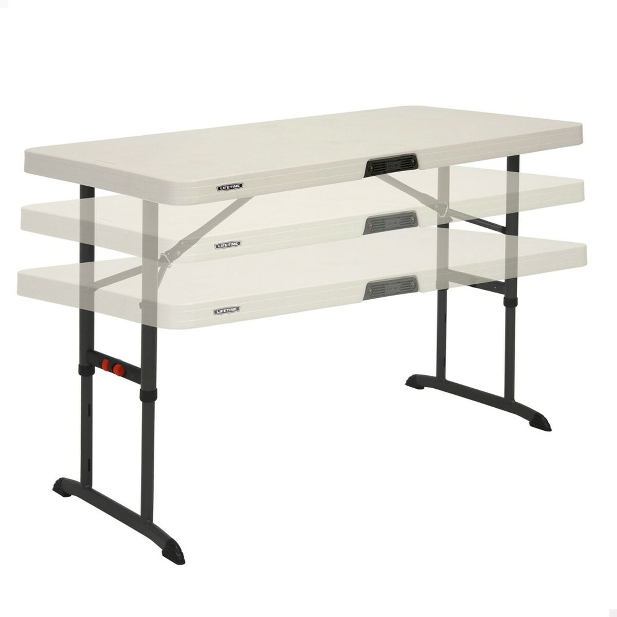 Fällbord Lifetime Kräm 122 x 86 x 61 cm Stål Plast - 7