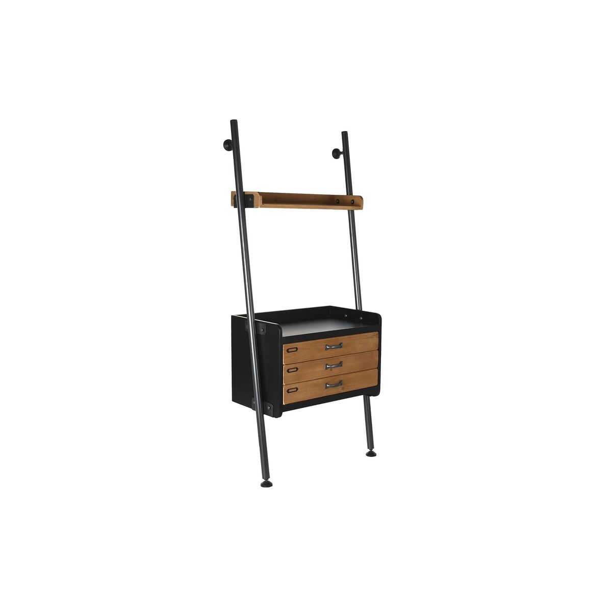 Bokhylla DKD Home Decor Gran Naturell Svart Metall 1 Hyllor (67 x 40 x 155 cm) - 10