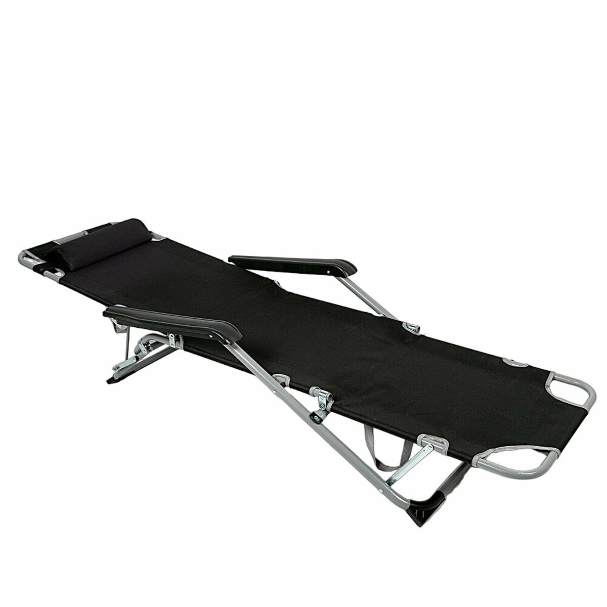 Lutbar vilstol Aktive Svart 177 x 34 x 47 cm - 9