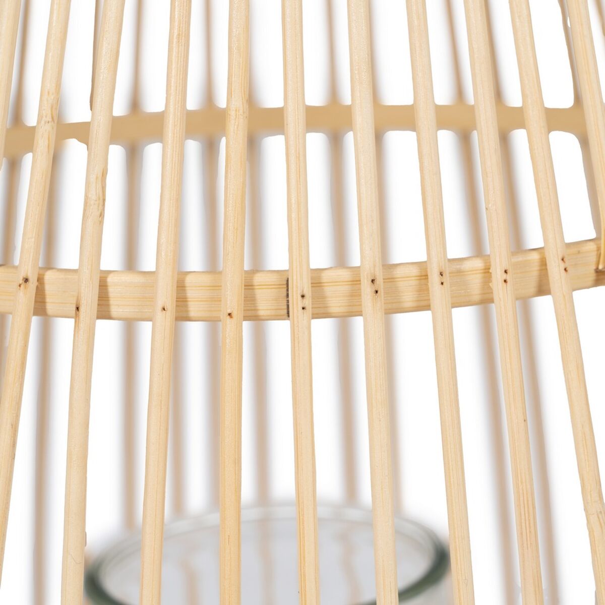 Lykta Naturell Bambu Glas 35 x 35 x 66 cm - 4