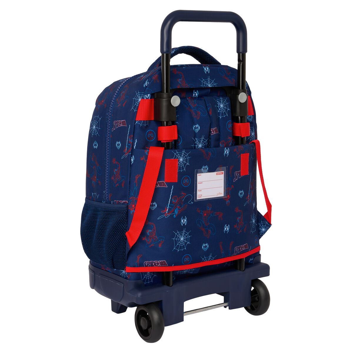 Skolväska med hjul Spider-Man Neon Marinblå 33 x 45 x 22 cm - 2