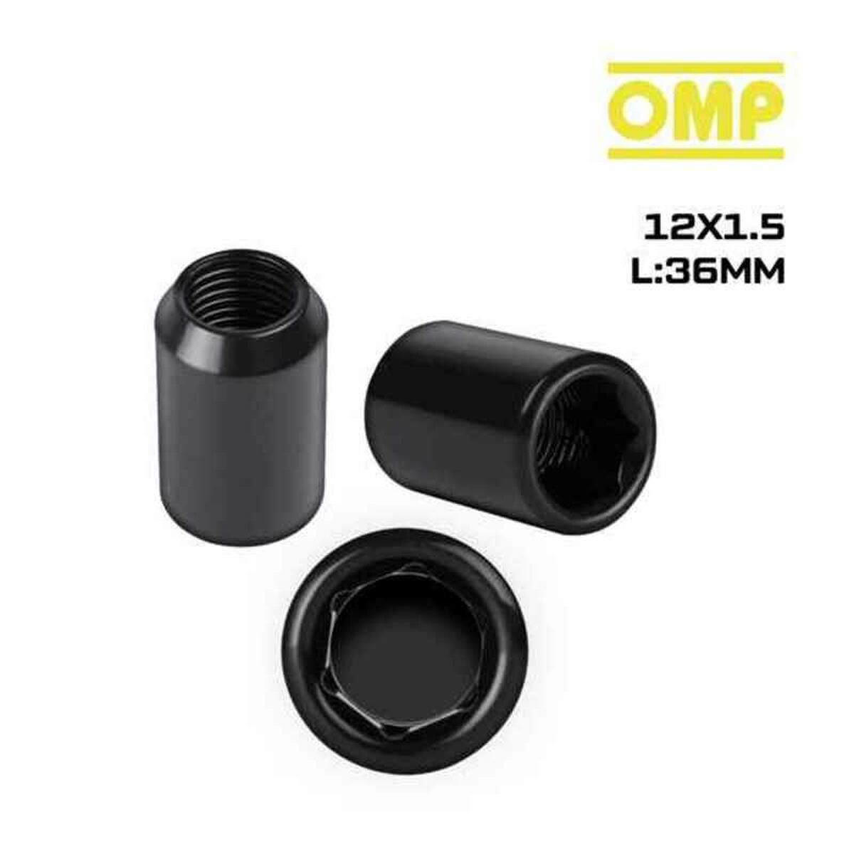 Mutter OMP OMPS09721201 M12 x 1,50 4 uds Svart - 8