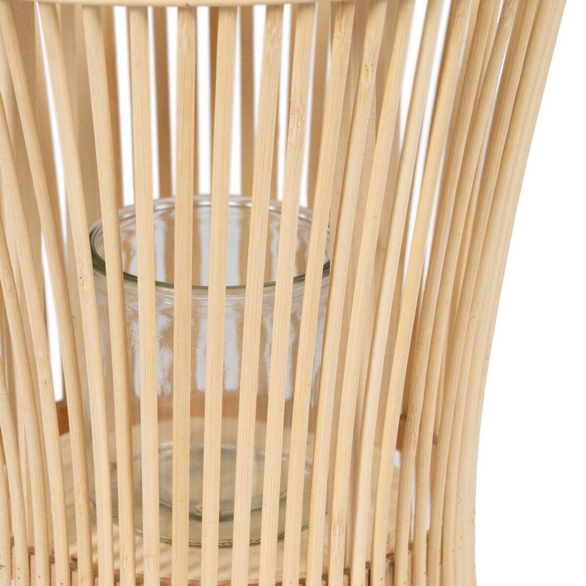 Lykta Naturell Bambu Glas 20 x 20 x 50 cm - 4