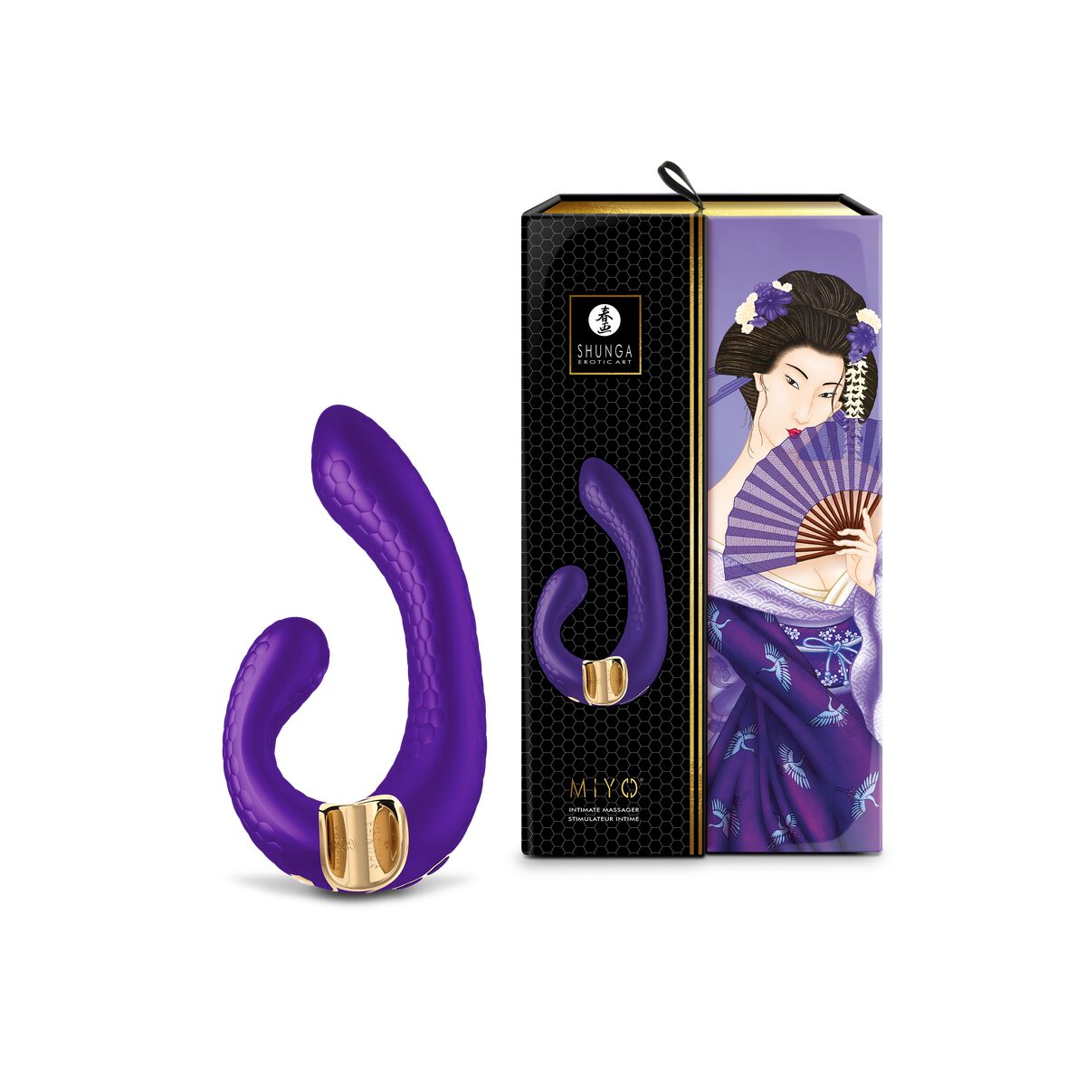 Dubbelvibrator Dual Stimulation Vibe Shunga Miyo Purpur - 7