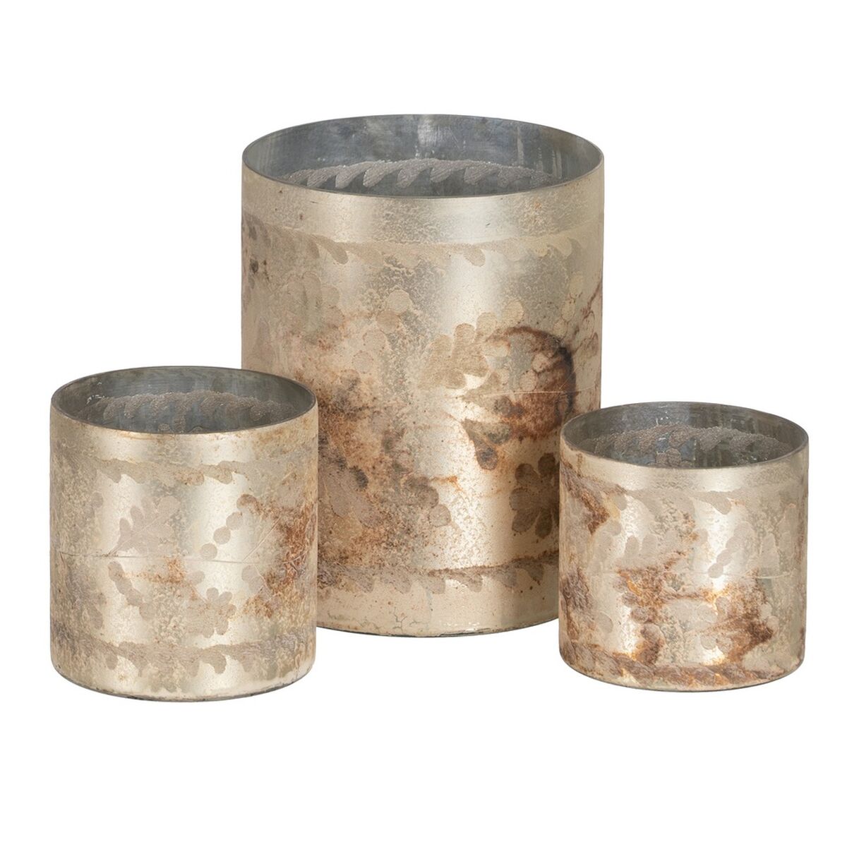 Ljusstakar Vit Glas 10 x 10 x 9 cm - 2