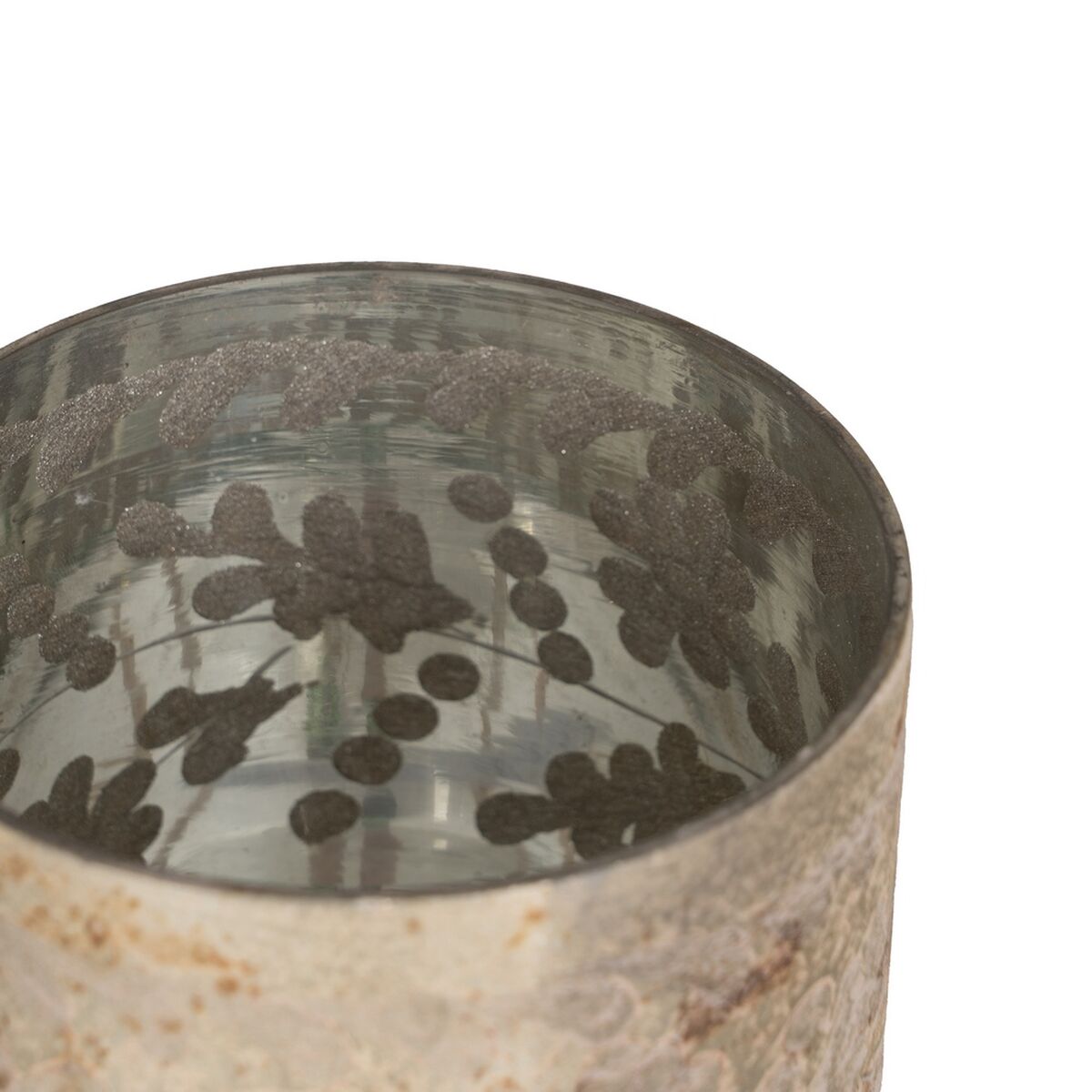 Ljusstakar Vit Glas 10 x 10 x 9 cm - 4