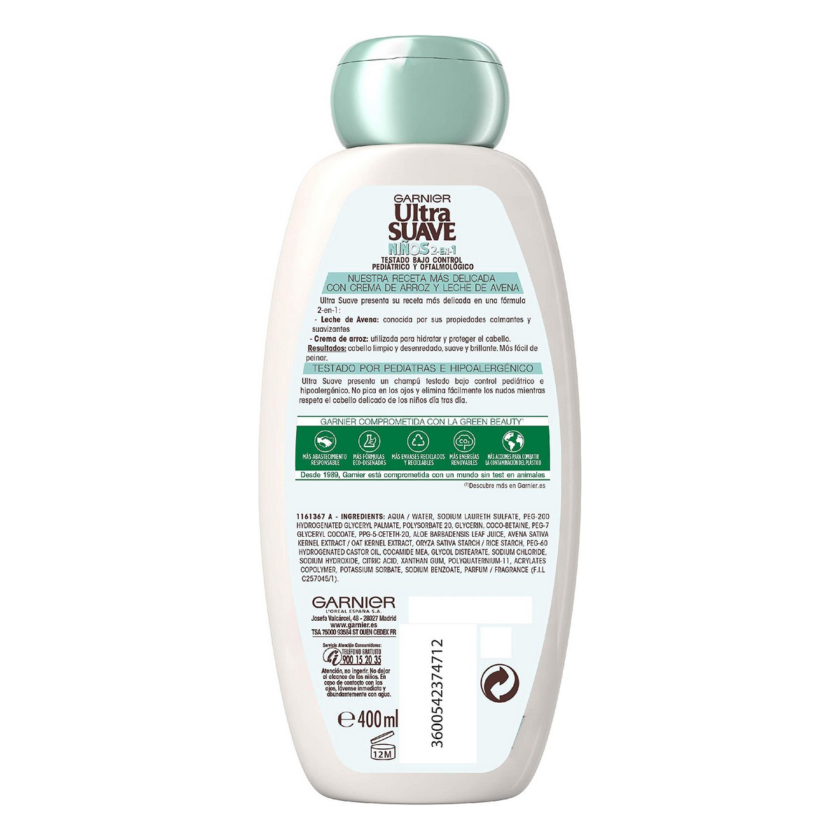 Barnschampo Garnier Ultra Suave 400 ml Havregryn Schampo och balsam - 3