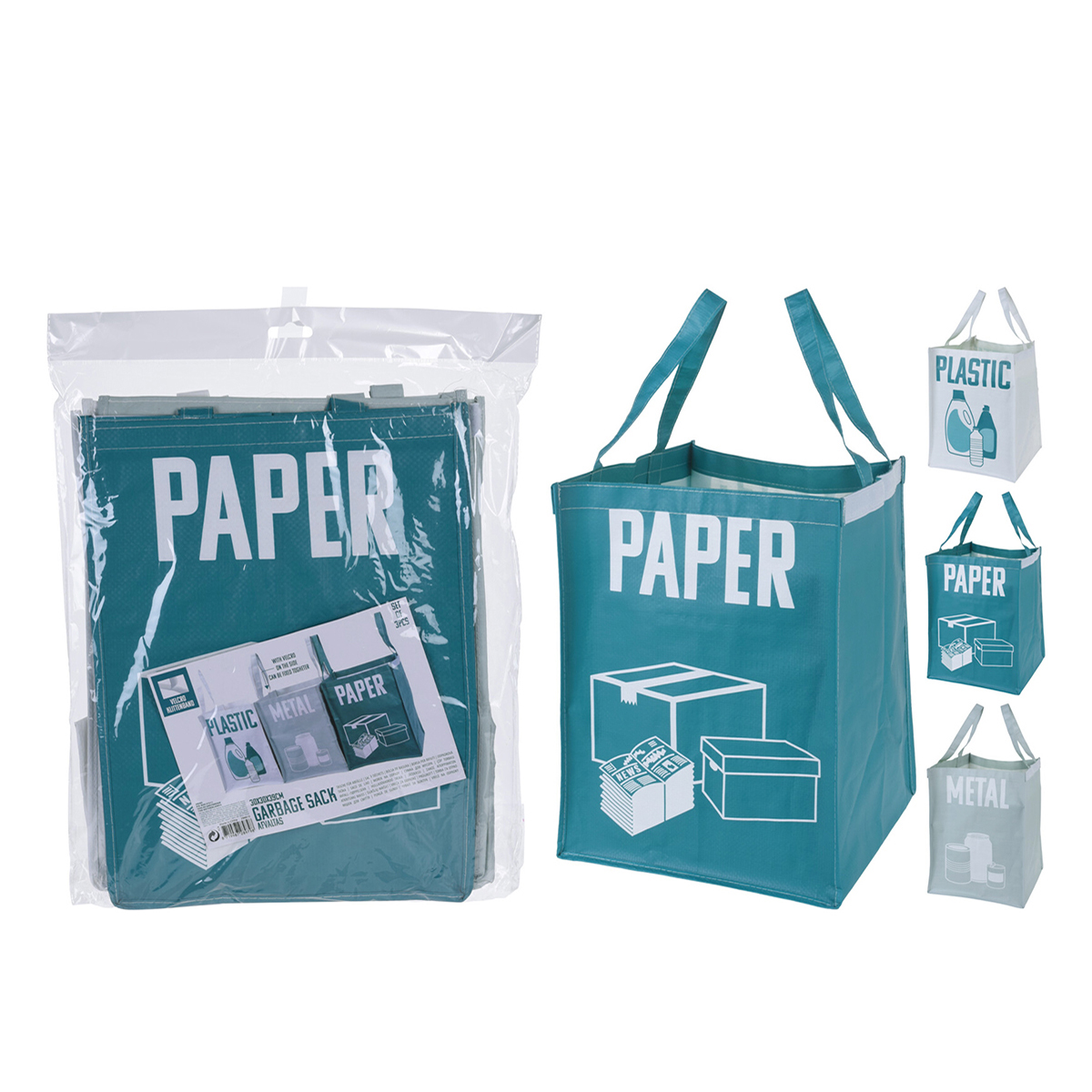 Soppåsar Paper-Plastic-Metal Förpackning med 3 masker - 2