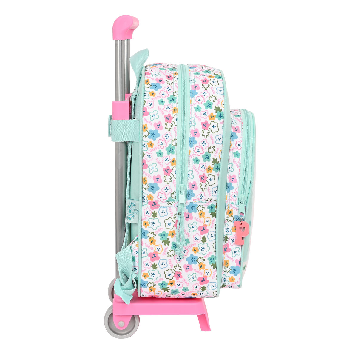 Skolväska med hjul Peppa Pig Cosy corner Blå 26 x 11 x 67 cm - 5