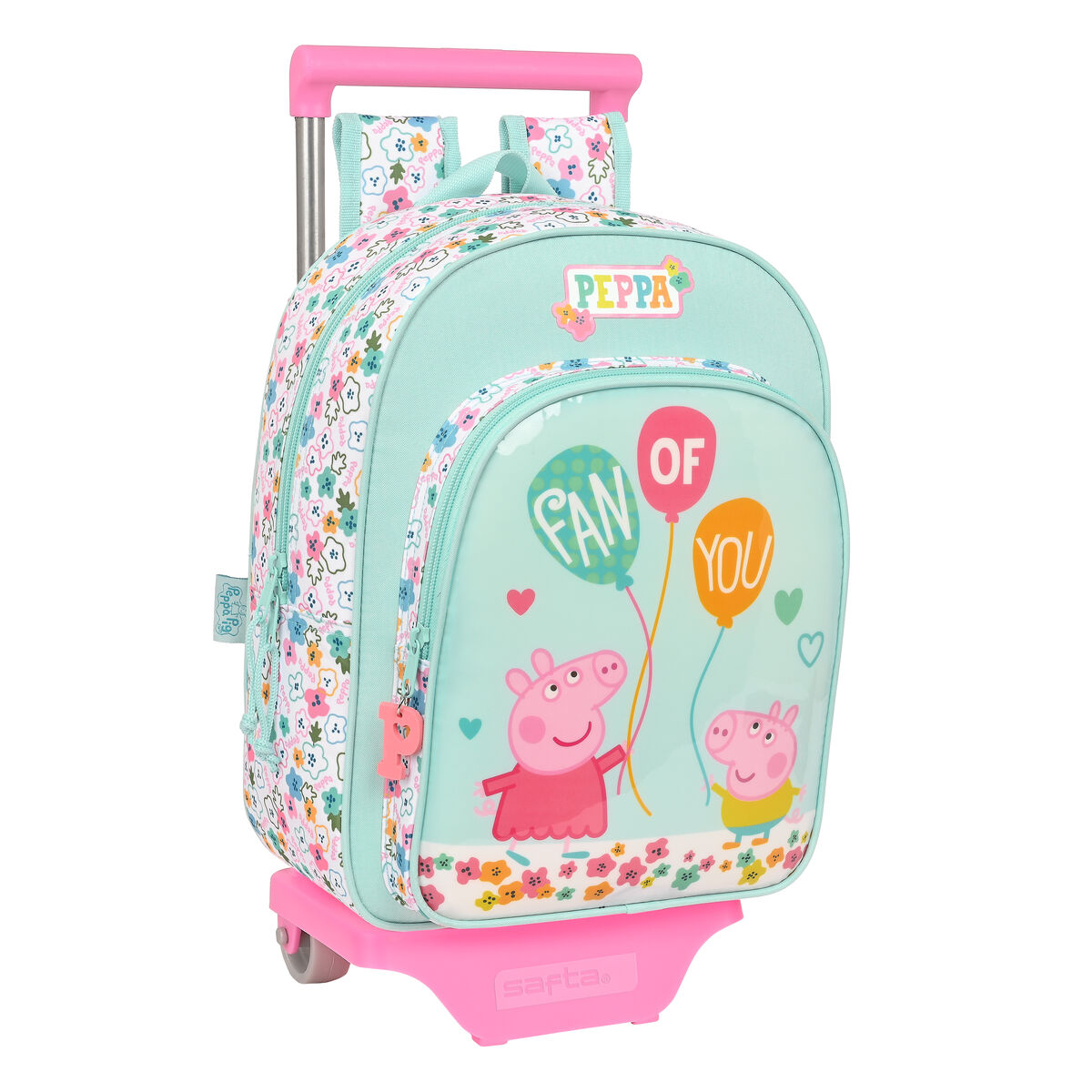 Skolväska med hjul Peppa Pig Cosy corner Blå 26 x 11 x 67 cm - 4
