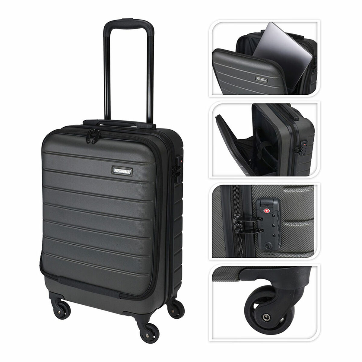 Kabinvagn Proworld fb5000420 Svart 37 L 35 x 22 x 55,5 cm - 2
