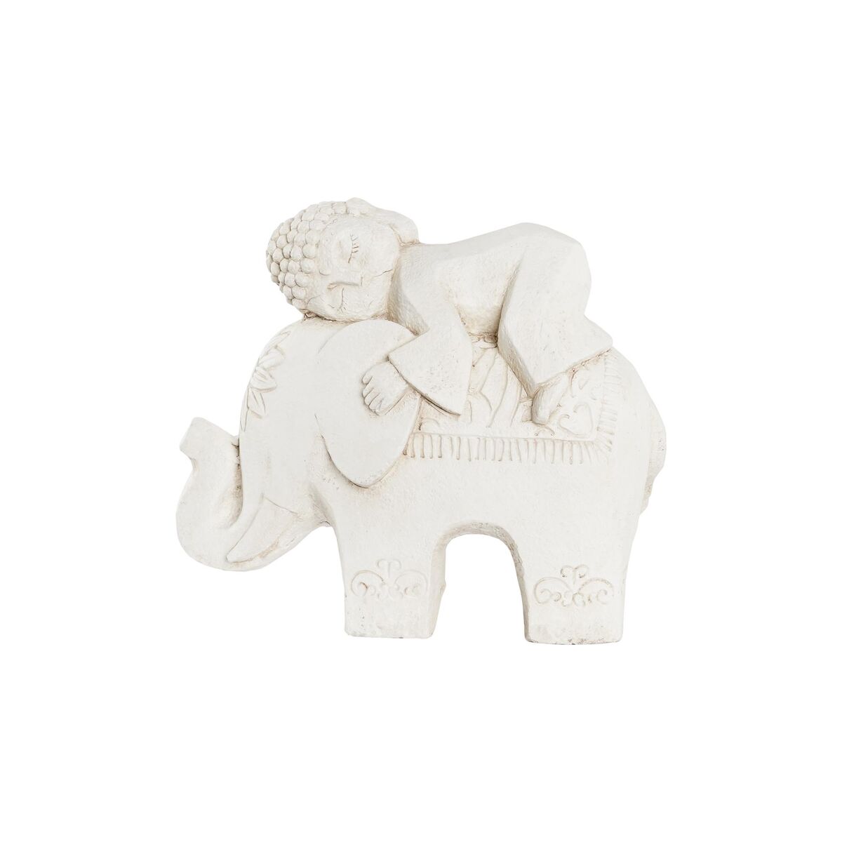 Prydnadsfigur DKD Home Decor Vit Elefant Orientalisk 44 x 22 x 40 cm