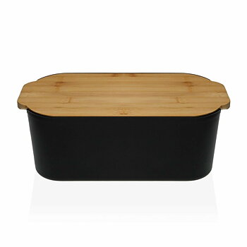 Brödkorg Versa Svart Bambu polypropen 18,5 x 12 x 33 cm