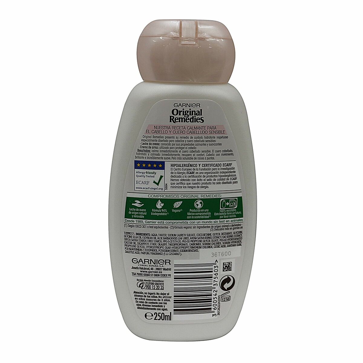 Fuktgivande schampo Garnier Original Remedies 250 ml Havregryn - 2