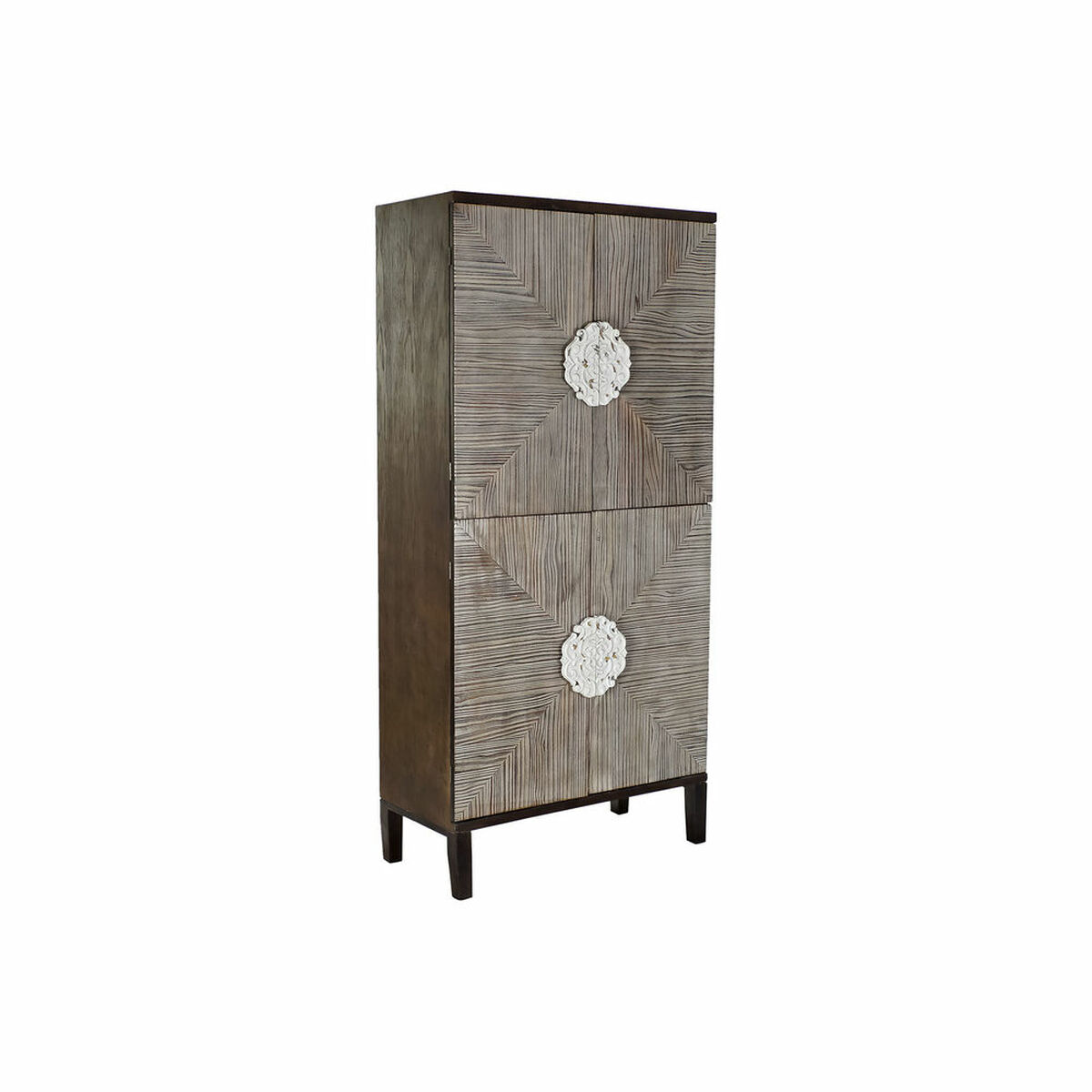 Skåp DKD Home Decor MB-179372 Mörkbrun Ljusbrun Gran Trä MDF 86 x 41 x 181 cm - 5