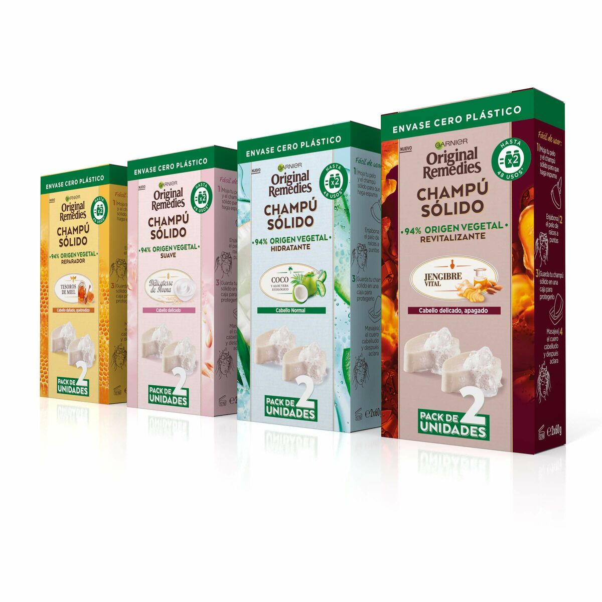 Schampobar Garnier Original Remedies X 60 g Fuktgivande Kokosnöt 2 antal - 6