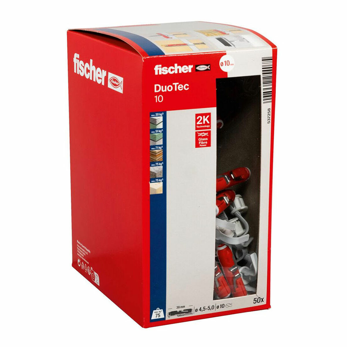 Dobbar Fischer Duotec 537258 Nylon M10 (50 antal) - 2