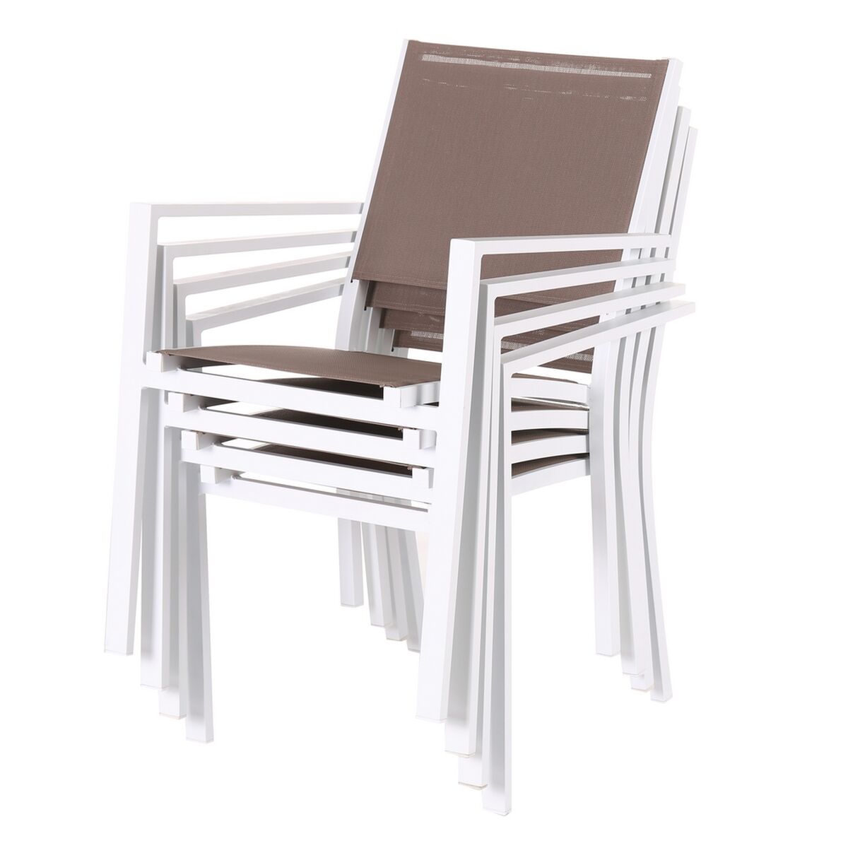 Kerti szék Thais 55,2 x 60,4 x 86 cm Beige-brun (taupe) Aluminium Vit - 3