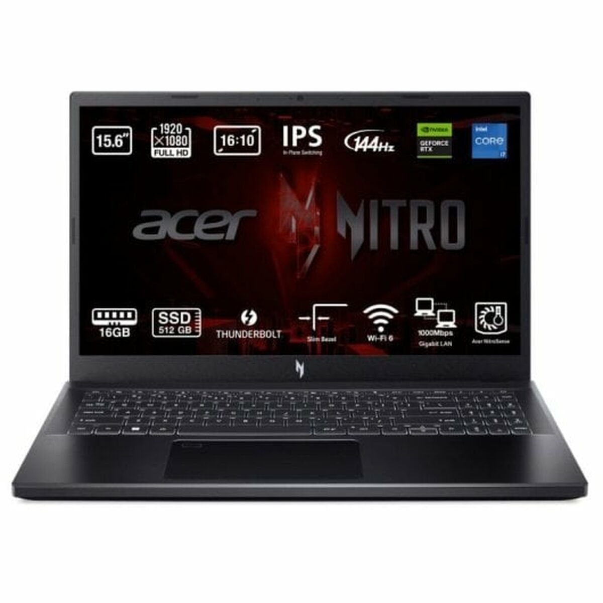 Bärbar dator Acer Nitro V 15 ANV15-51-74ET 15,6" Intel Core i7-13620H 16 GB RAM 512 GB SSD Nvidia Geforce RTX 4050