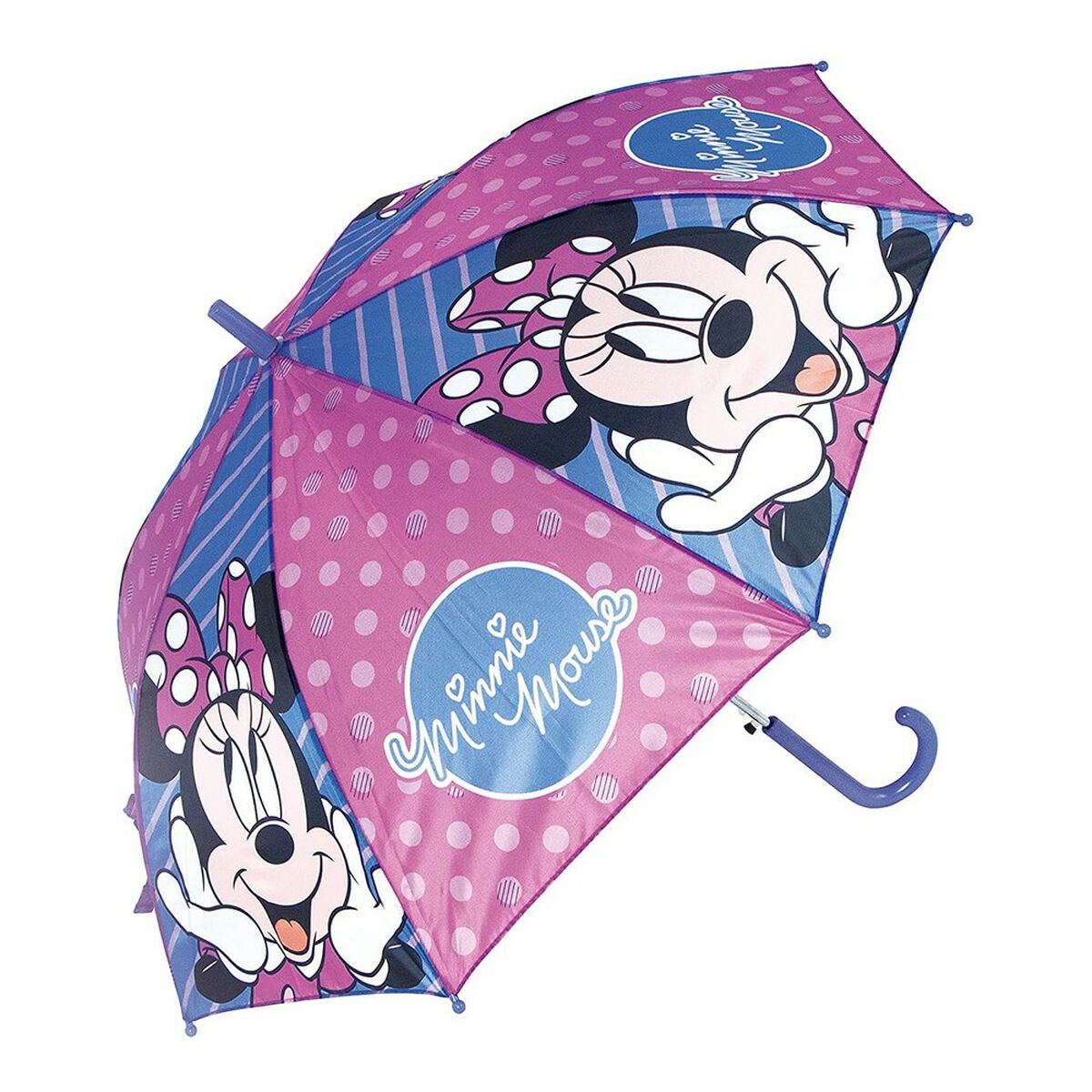 Automatiskt paraply Minnie Mouse Lucky Blå Rosa (Ø 84 cm) - 7