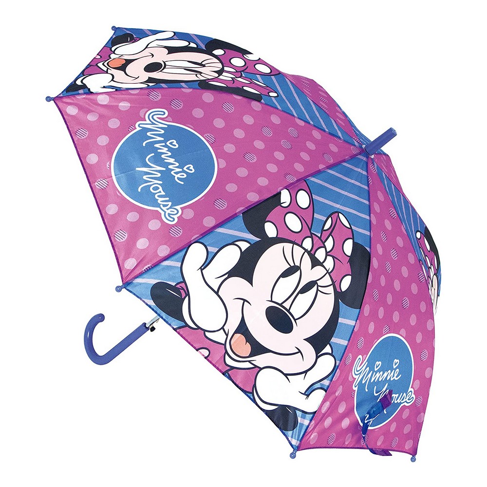 Automatiskt paraply Minnie Mouse Lucky Blå Rosa (Ø 84 cm) - 3