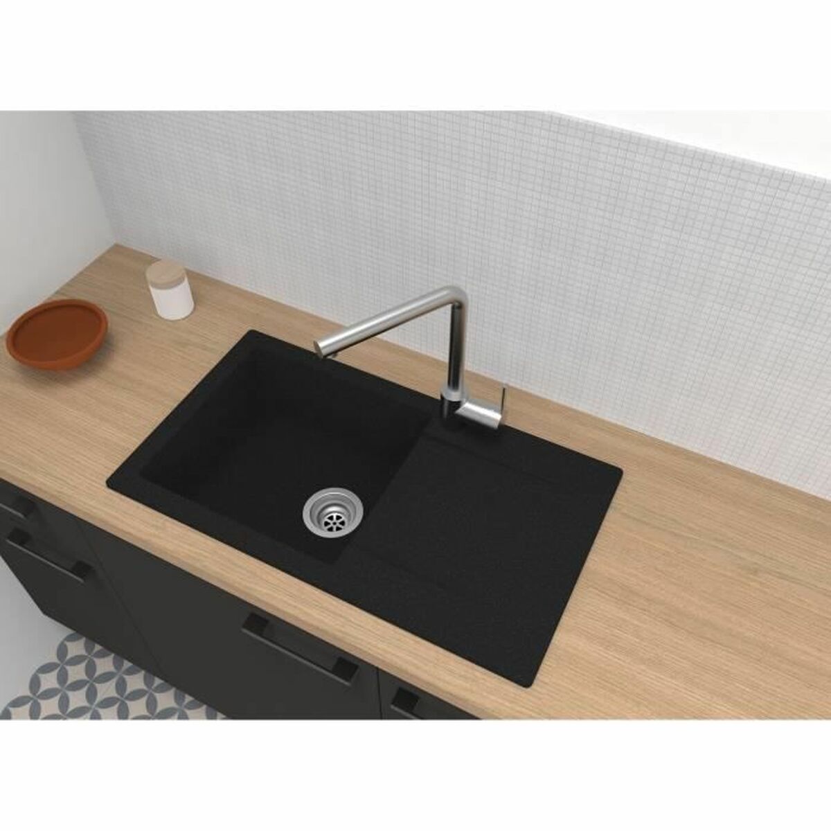 Diskho Stradour 78 x 43,5 cm Svart matt Svart - 3